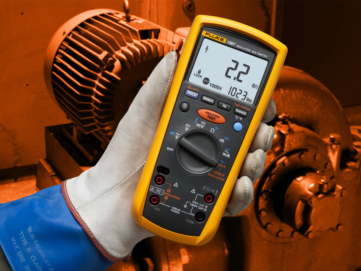 FLUKE networks - Fluke 1587 - Medidor De Aislamiento, 50, 100, 250, 500, 1000 V Cat Iv 600 V