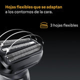 Braun Afeitadora Eléctrica Hombre Series 5, Máquina De Afeitar En Seco Y Mojado, 2 Modos De Afeitado, 50 Min De Uso, Centro De Limpieza, Recortadora De Precisión, Estuche De Viaje, 52-B7200CC, Azul