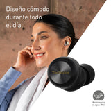 Technics EAH-AZ100E-K Auriculares Inalámbricos con Cancelación De Ruido, Bluetooth Multipunto, Voice Focus AI, Cómodos Auriculares Internos, Color Negro