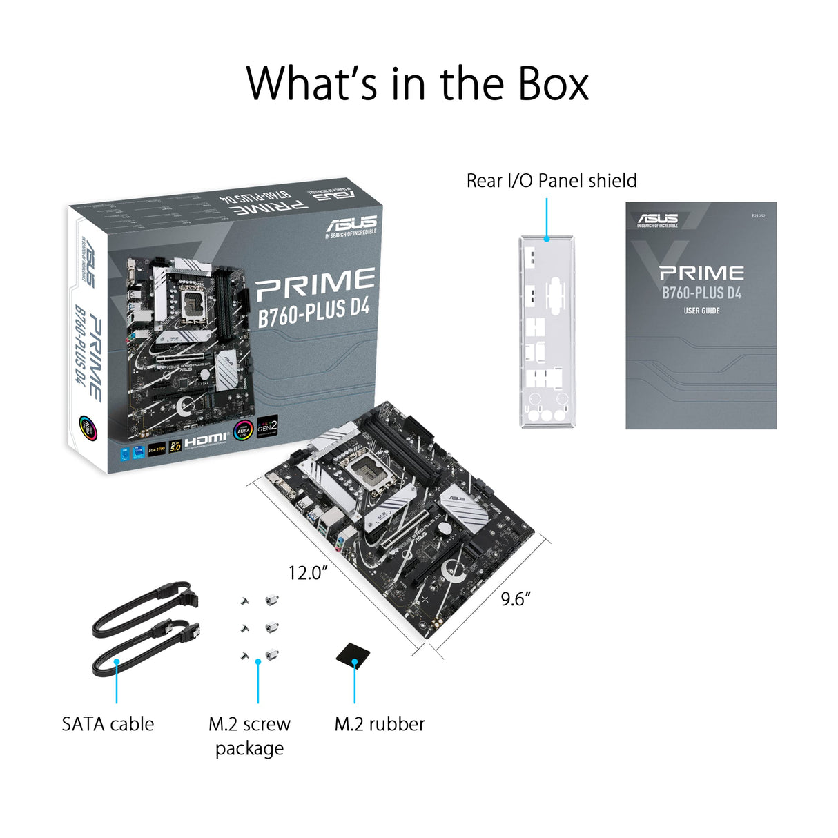 Asus Prime B760-PLUS D4 - Placa Base ATX Intel B760 LGA 1700, PCIe 5.0, Tres PCIe 4.0 M.2, DDR4, 2.5Gb Ethernet, SATA 6 Gbps, USB 3.2 Type-C Gen 2x2, Gen 1, Thunderbolt, Aura Sync