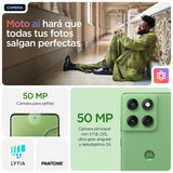 Motorola Edge 60 16GB (8GB+8GB RAM Boost)/512GB Shamrock, Pantalla Super HD de 6,67”con Cuatro Bordes curvos, Cámara Sony LYTIA™ 700C de 50MP, Moto ai, Durabilidad Militar, Batería 5200 mAh