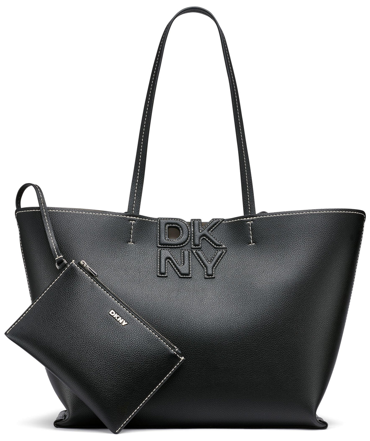 DKNY Nicole Tote, Muerto Mujeres, Negro y Gris Topo Claro, Talla única