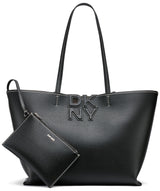 DKNY Nicole Tote, Muerto Mujeres, Negro y Gris Topo Claro, Talla única