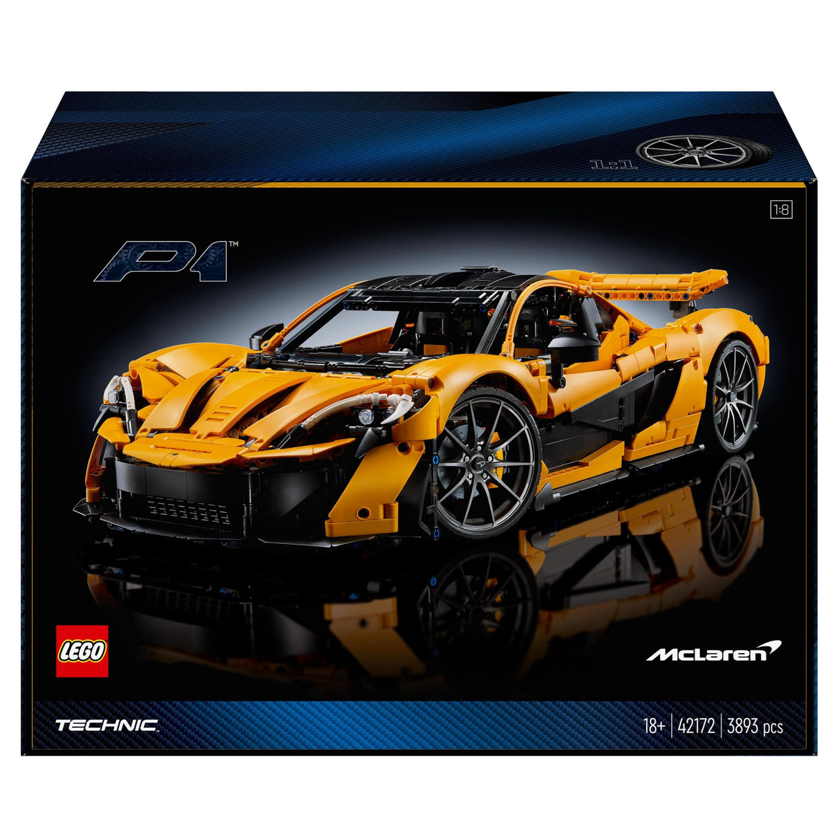 LEGO Technic McLaren P1 Maqueta de Coche a Escala para Adultos - Regalo para Padres - Hipercoche de Carreras - Kit de Maquetas - Decoración del Hogar y Estantería 42172