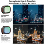 NEEWER ND & CPL & Filtro de Efecto Conjunto Compatible con DJI Mini 4 Pro, 16 Pack HD ND16 ND32 ND64 ND128 ND256 ND512 ND1000 ND16/PL ND32/PL ND64/PL ND128/PL ND256/PL UV CPL LPR, Difusión Negra 1/4