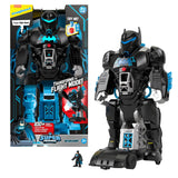 Fisher-Price Imaginext DC Super Friends Bat-robot con Bat-tecnología, robot 2 en 1 que se transforma y conjunto de juego de Batman con luces y sonidos para niños y niñas de 3 a 8 años