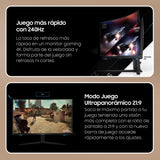 SAMSUNG LS32BG652EUXEN Monitor Odyssey G6 Curvo 32'' con resolución QHD y tasa de refresco de 240 Hz,1 ms, DisplayHDR 600,QHD (2560x1440) FreeSync Premium Pro