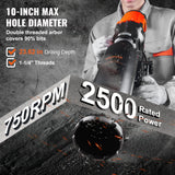 VEVOR Taladro de Diamante Diámetro Máximo de 26 cm Máquina Perforadora de Diamante Profundidad de 60 cm Taladradora Diamantina Húmeda 2500 W 750 rpm para Agujeros Construcción de Hormigón Armado