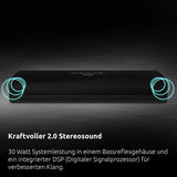 TechniSat AUDIOMASTER SL 450 - Barra de Sonido con Bluethooth (30 W, Puerto USB, HDMI, HDMI ARC, 2.0 Canales, AUXin, Entrada de Audio óptica, Mando a Distancia), Color Negro