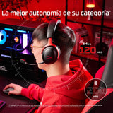 HyperX Cloud III S - Auriculares Gaming inalámbricos, Bluetooth, 2.4Ghz, PC, PS5, Xbox, Drivers 53 mm, DTS, micrófono 10mm, batería hasta 200h, Blanco