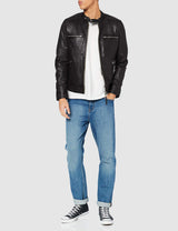Schott NYC LCNEWPORT Chaqueta, Negro, M para Hombre