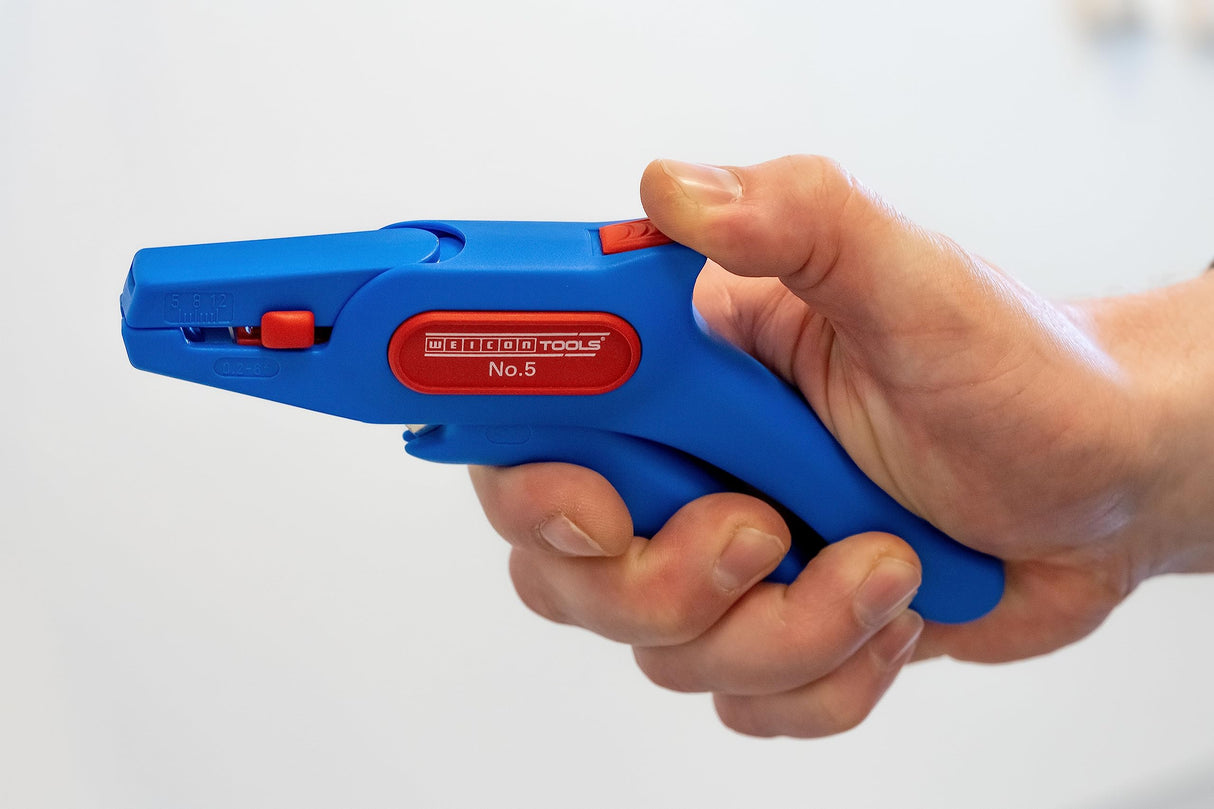 WEICON TOOLS Nº 5 - Juego de 12 pelacables automáticos para todo tipo de conductores flexibles y macizos de 0,2 – 6,0 mm²