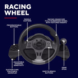 Trust GXT 289 Movi Volante de Carreras PC, Xbox Series X/S, PS4, Nintendo Switch, con Pedales, Levas de Cambio, Palanca de Cambios, Vibración, Racing/Farming Simulator / F1 / Gran Turismo