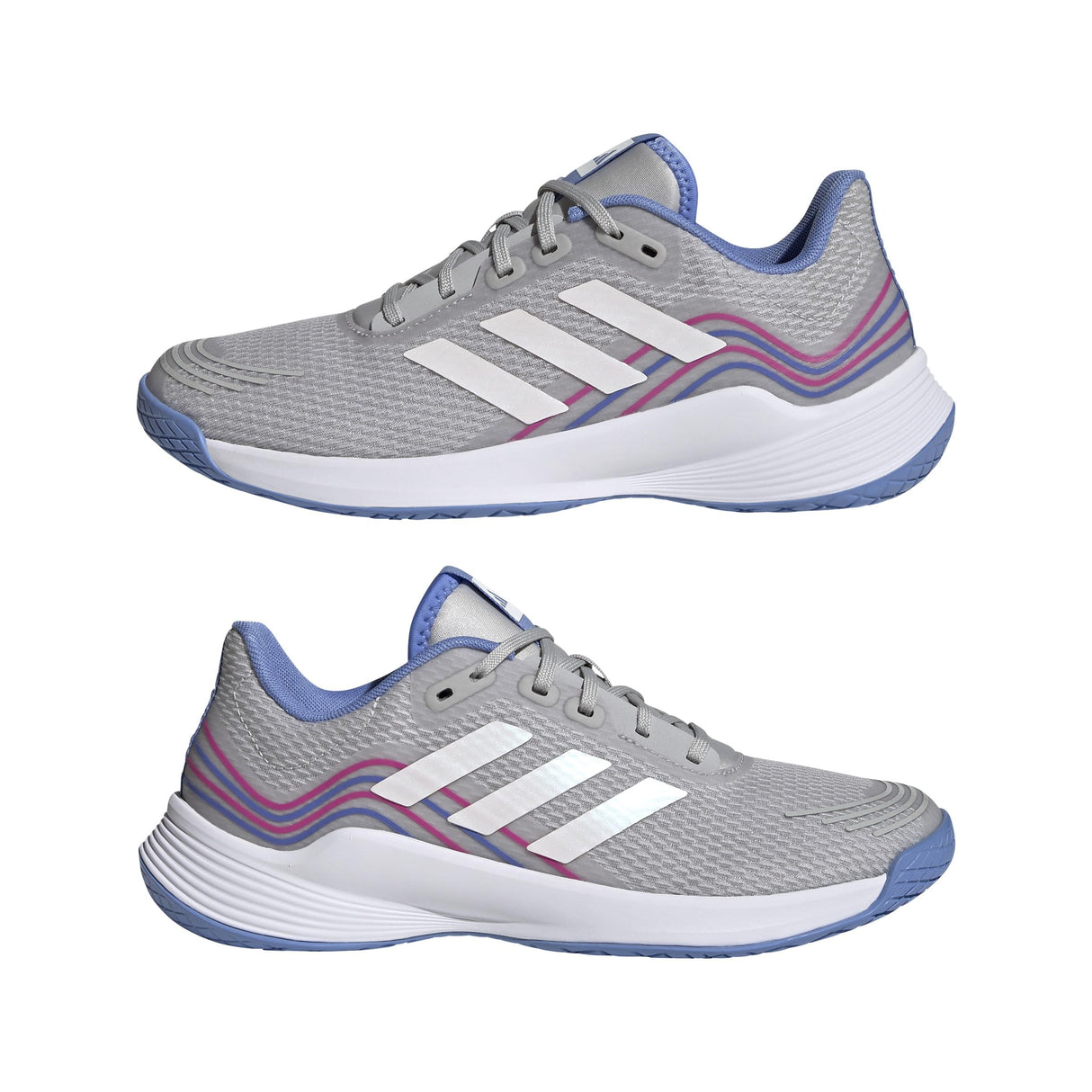 adidas Novaflight Volleyball Shoes, Zapatos Mujer, Grey Two/Cloud White/Silver Dawn, 42 EU