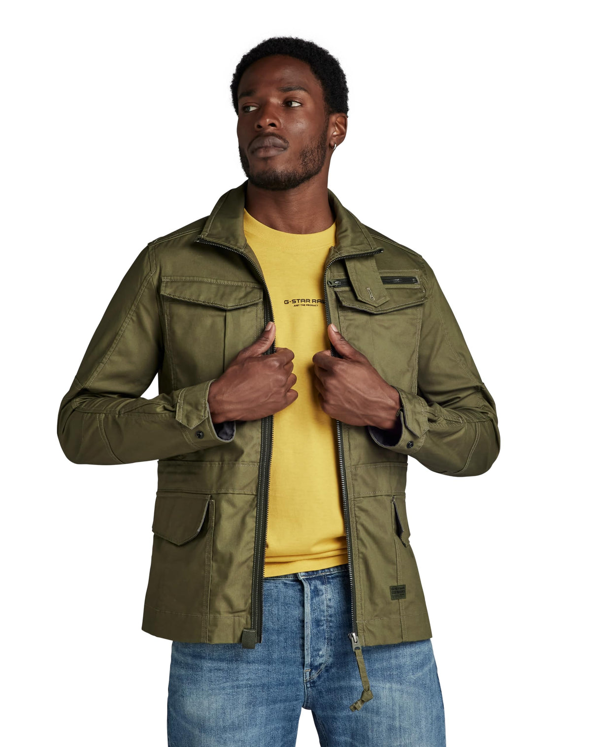 G-STAR Para Hombre Rovic Slim Field Jacket, Verde (shadow olive D24282-D389-B230), L