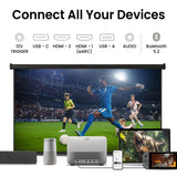 BenQ TK705i 4K HDR Home Entertainment Projector, 3000 ANSI Lumens, Google TV, Netflix, Low Input Lag, Auto Image Adjustment, Optical Zoom, Bluetooth, HDMI 2.1, 150" Big Screen, MEMC, HDR 10+