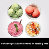 Ninja CREAMi Heladera multifunción, 1,4 l de capacidad, 3 tarrinas, 7 programas, Helado, Gelato, Sorbete, Smoothie bowl, Batido y más, en negro y plata, NC300EU