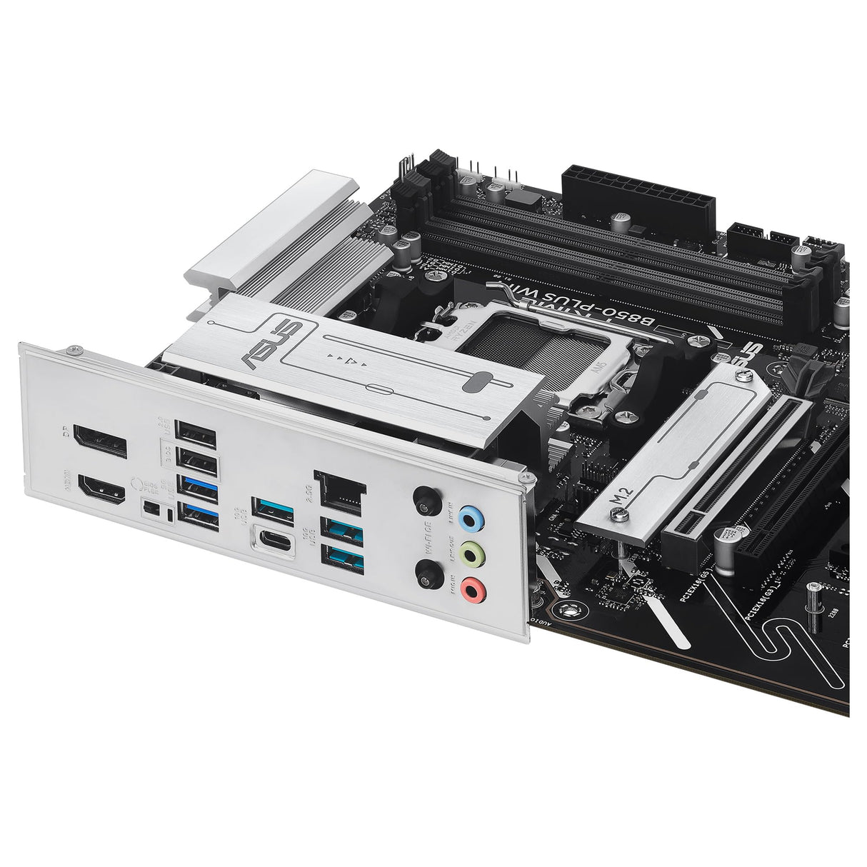 ASUS PRIME B850-PLUS WIFI - Placa base AMD B850 ATX, DDR5, PCIe 5.0 Ready, tres ranuras M.2, Wi-Fi 6E, Realtek 2.5Gb Ethernet, DisplayPort, HDMI, USB 10 Gbps Tipo-A y Tipo-C, BIOS FlashBack, Aura Sync