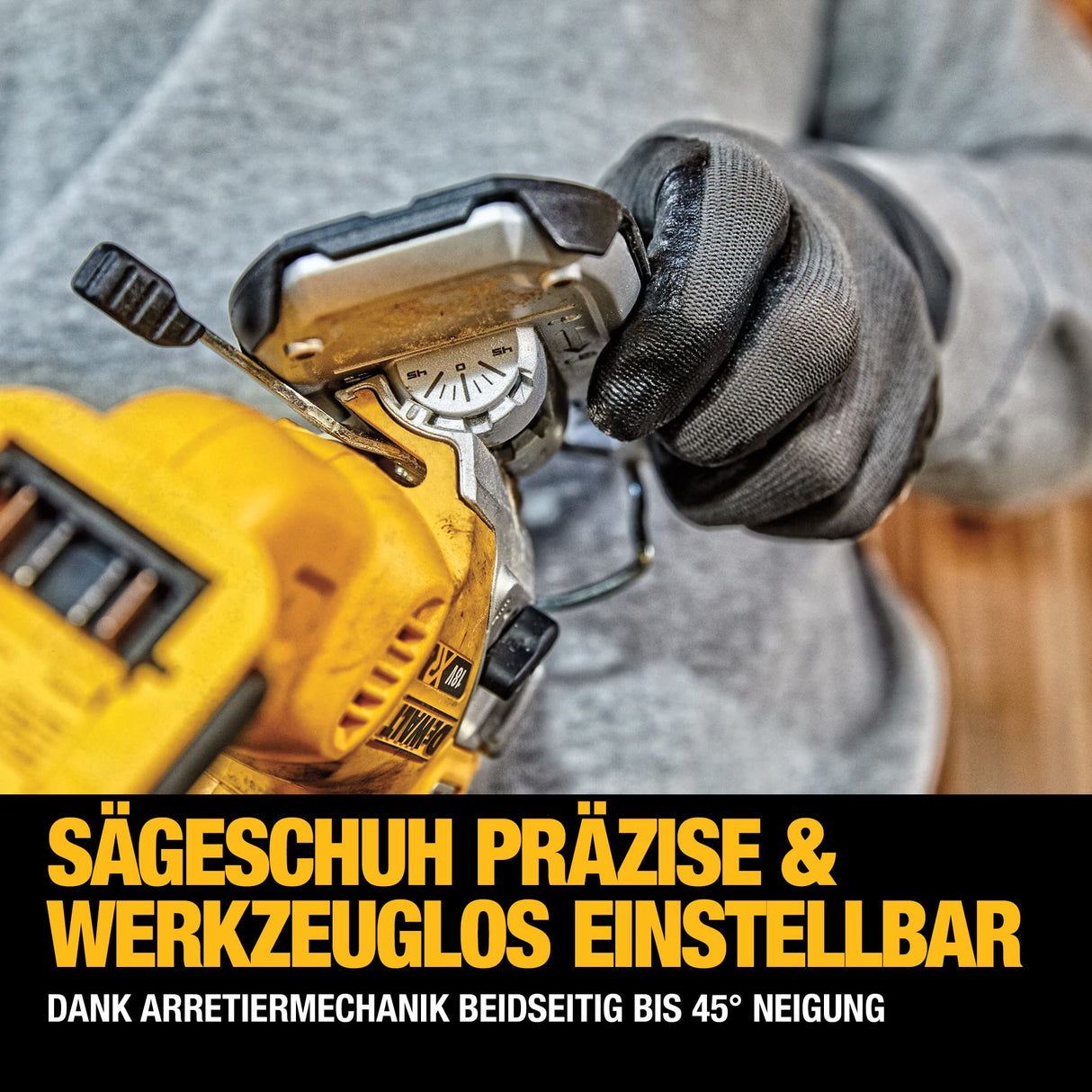 DEWALT Sierra de Calar XR 18V Sin Escobillas, 0-3200 cpm, Corte Bisel 45°, Profundidad en Madera 135mm, Metal 25mm, Acero 10mm, Incluye Maletín TSTAK II - DCS334NT-XJ