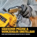 DEWALT Sierra de Calar XR 18V Sin Escobillas, 0-3200 cpm, Corte Bisel 45°, Profundidad en Madera 135mm, Metal 25mm, Acero 10mm, Incluye Maletín TSTAK II - DCS334NT-XJ