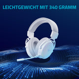 Rapoo Auriculares inalámbricos VH800 para Videojuegos, micrófono Flexible con Silencio, Almohadillas de Piel sintética, batería de 46 h, Auriculares Bluetooth y PC de 2,4 GHz, Mac, Xbox One, PS4,