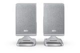 Sharp HT-SPR52021SL Pareja de Altavoces Traseros inalámbricos 1.0.1 para conectar a tu Barra de Sonido Q para Experiencia Mejorada, Sonido Envolvente, Dolby Atmos y DTS:X, P. Maxima 200W, Gris