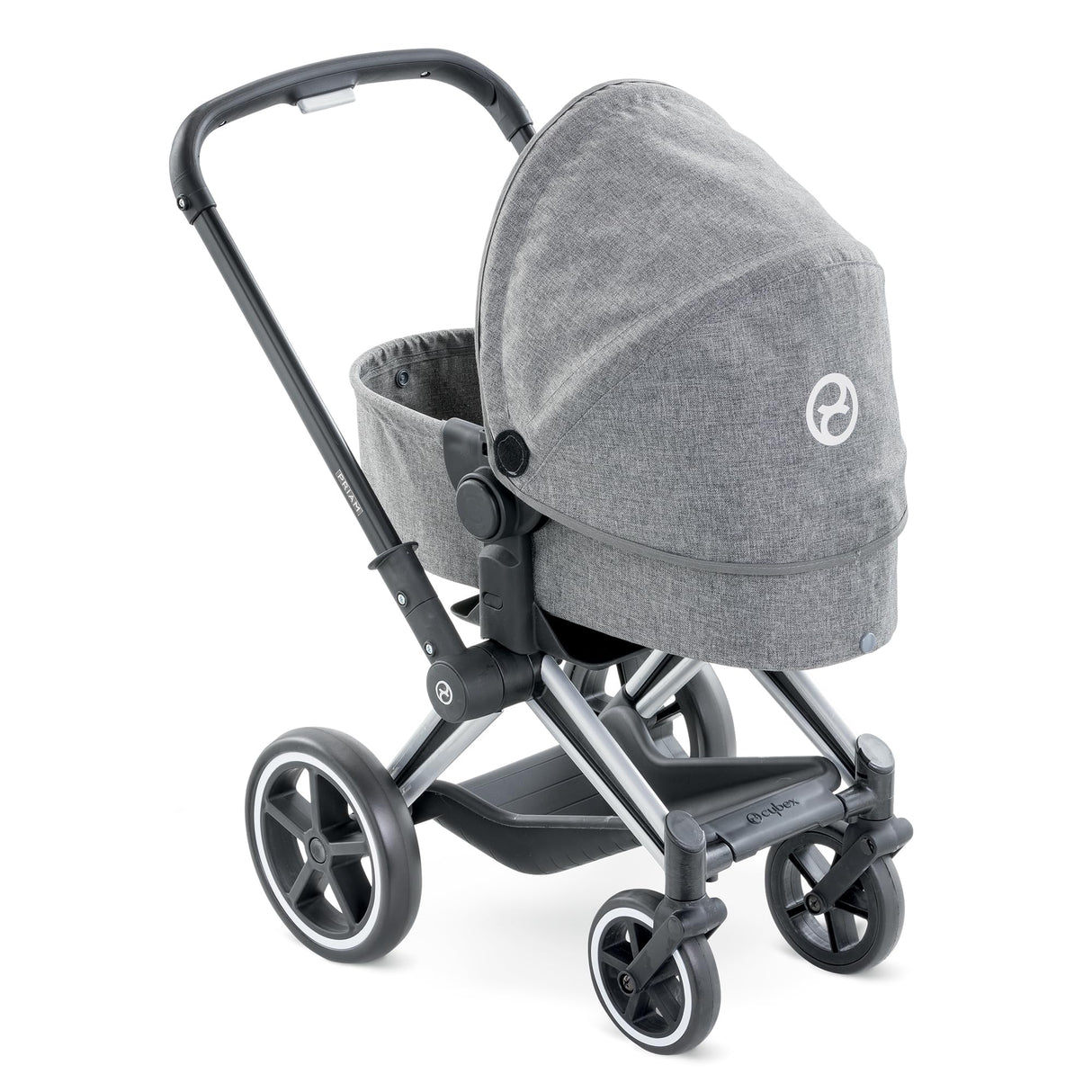 Smoby Cybex - Cochecito para Muñecos, en Color Gris, para Niños a Partir de 3 Años - 37 x 21,5 x 61,5 cm