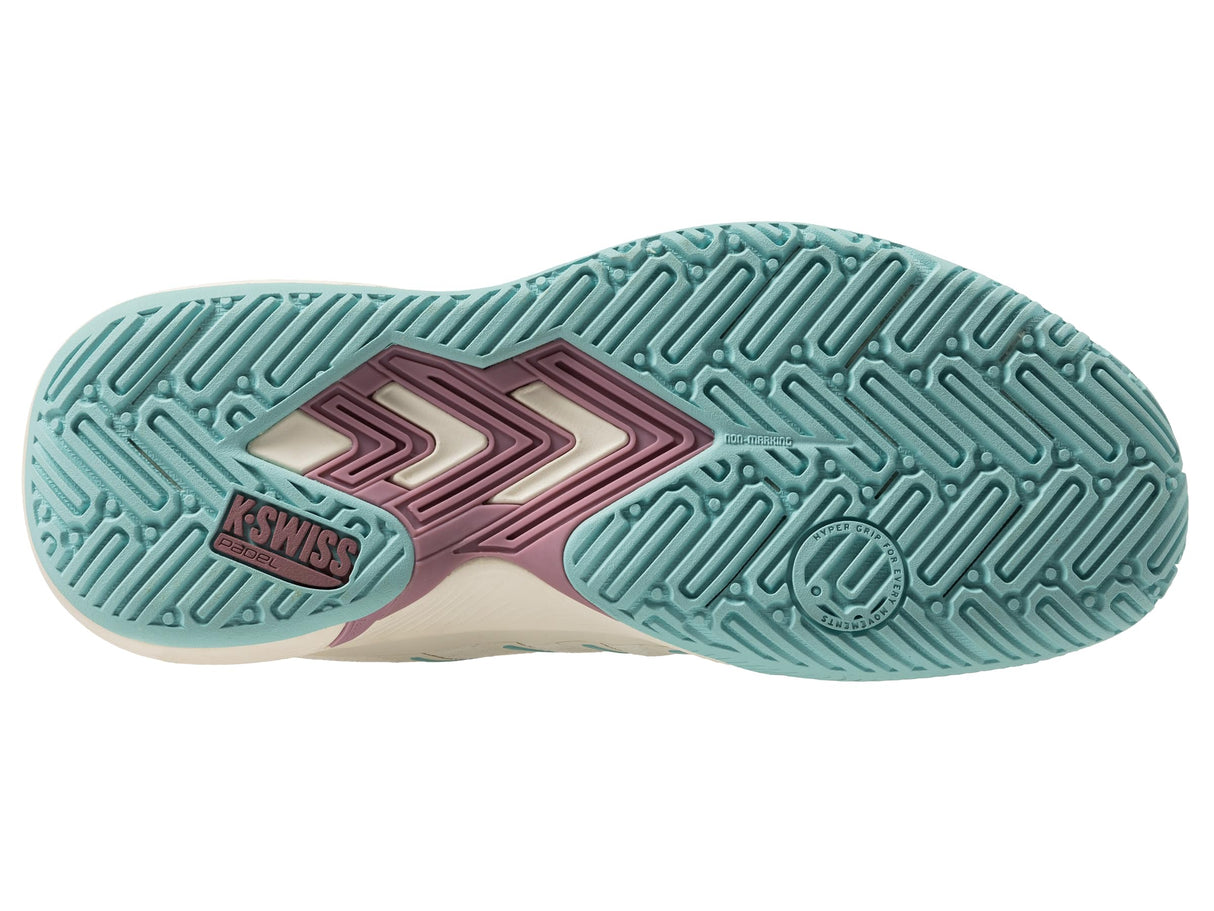K-Swiss Donna Ultra Court Padel Tennis Shoe, Wht/Lilas/PASTELTURQUOISE, 38 EU, Wht Lilas Turchese pastello, 38 EU