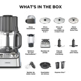 Kenwood MultiPro XL Weigh+ FDM72.990SS - Robot de cocina compacto con báscula y temporizador integrados, ExpressDice, depósito de trabajo de 3 l, velocidad variable, compartimento de llenado XL, 1000