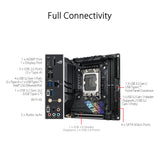 Asus ROG Strix B760-I Gaming - Placa Base Mini-ITX Intel B760 LGA 1700, VRM de 8+1 Fases, DDR5, PCIe 5.0, Dos PCIe 4.0 M.2, WiFi 6E, Ethernet 2.5G, USB 3.2 Gen 2x2 Type-C, AEMP II, RGB