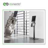 Conecto Soporte de Suelo para Tablet, con Carcasa de para Tab A 10.1 (2019)/ Tab A7/ S6 Lite 10.4/10.5"/11 y iPad 5/6/7/8/9/ iPad Air 9.7"/ 10.5"/10.9 "/iPad Air 9,7"/10,5"/11, Negro
