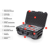 Nanuk 935 - Funda rígida Impermeable con Ruedas y Divisor Acolchado, Color Grafito