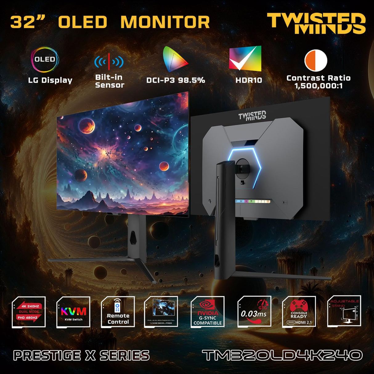 Twisted Minds 32" OLED 4K Monitor 240HZ