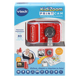 VTech - Kidizoom Print CAM roja, Cámara de Fotos instantáneas y vídeos para niños +5 años, Impresión Instantánea, Plantillas, Efectos y Marcos, Versión ESP
