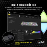 Corsair iCUE LC100 Paneles de iluminación para chasis - Minitriángulos - Kit de inicio de 9 paneles (81 LED con difusión de la luz, Sencillo acoplamiento magnético, iCUE Lighting Node PRO incluido)