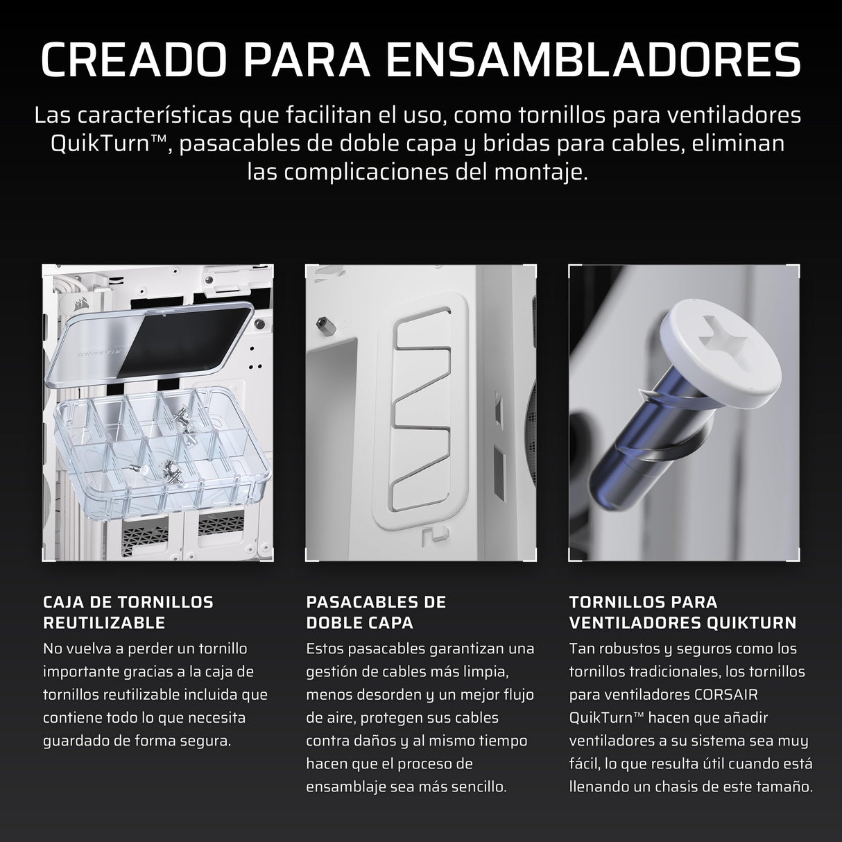 CORSAIR 5000T Caja Mid–Tower ATX para PC – Paneles de Flujo de Aire Frontales y en el Techo extraíbles, Interior Espacioso, ASUS BTF, MSI Project Zero, Gigabyte Project Stealth – Blanco