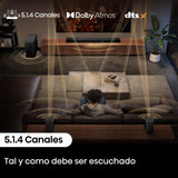 Hisense AX5140Q - Barra de Sonido 5.1.4, 600W, 13 Altavoces, Subwoofer y Altavoces Traseros Inalámbricos, Dolby Atmos, DTS:X, Ecualizador IA, Calibración Automática, Hi-Concerto, EzPlay 3.0