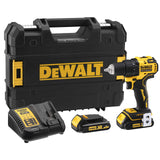 DEWALT DCD708S2T-QW - Taladro Atornillador sin escobillas XR 18V 13mm 65Nm con 2 baterías Li-Ion 1,5Ah y maletín TSTAK