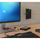 StarTech.com ST7300USBME - Hub ladrón USB 3.0 de 7 Puertos Industrial con Fuente de alimentación, Negro