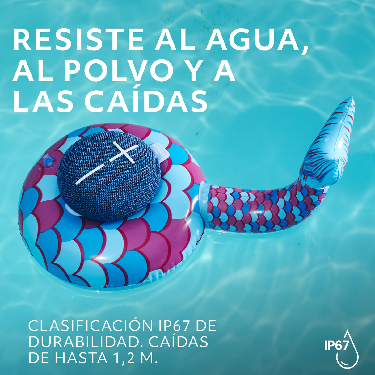 Ultimate Ears MINIROLL, Altavoz Bluetooth Resistente al Agua y ultraportátil, Graves potentes, IP67 a Prueba de Polvo, Radio de acción de 40 m (Majestic Blue)