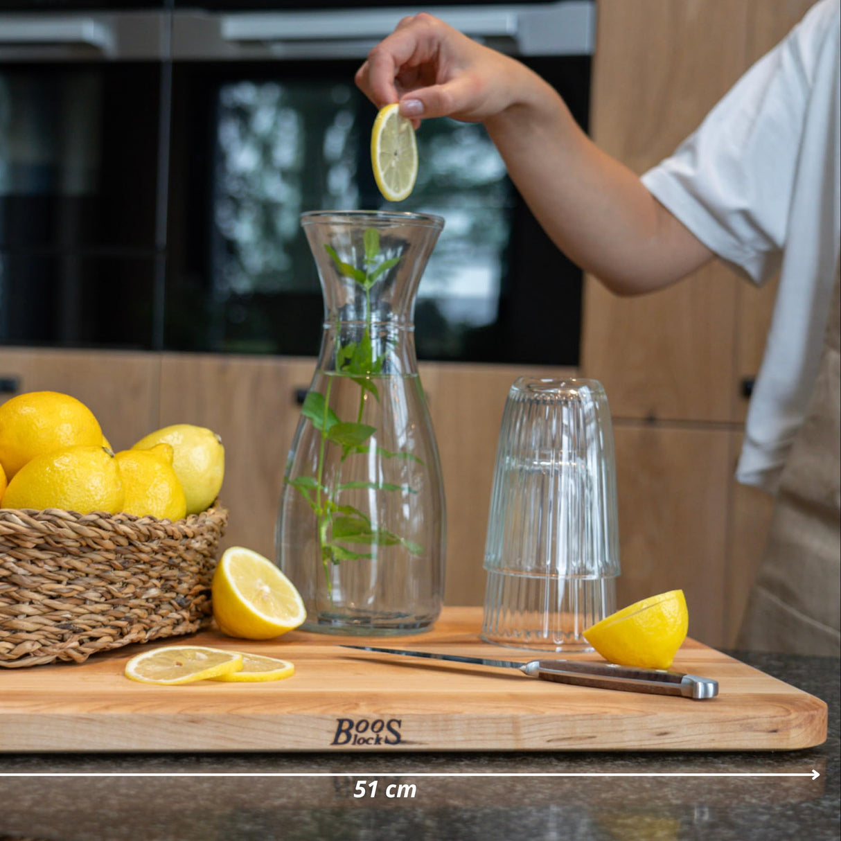 Boos Block Chop-N-Serve - Tabla de Servir - Tabla Cortar Cocina - Madera dura de arce duro de América del Norte - Reversible - 51 x 35 x 2,5 CM