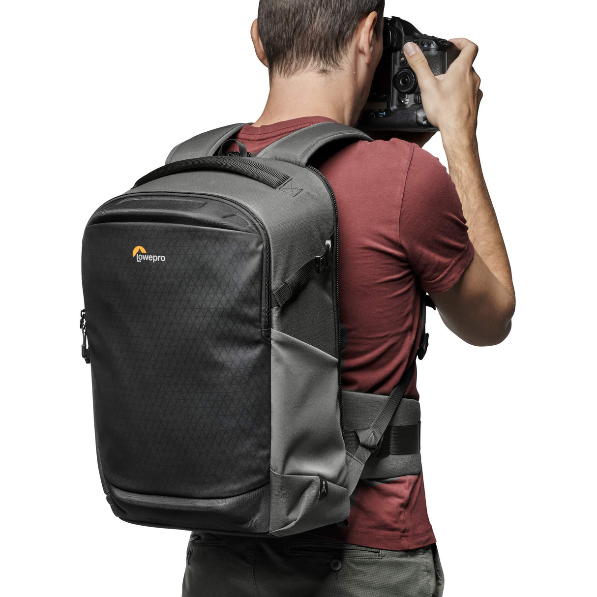 Lowepro Flipside BP 400 AW III Mochila para Cámara Sin Espejo y DSLR - gris oscuro - acceso posterior - acceso lateral - Divisores Ajustables - para Cámaras como Sony α7 - LP37353-PWW