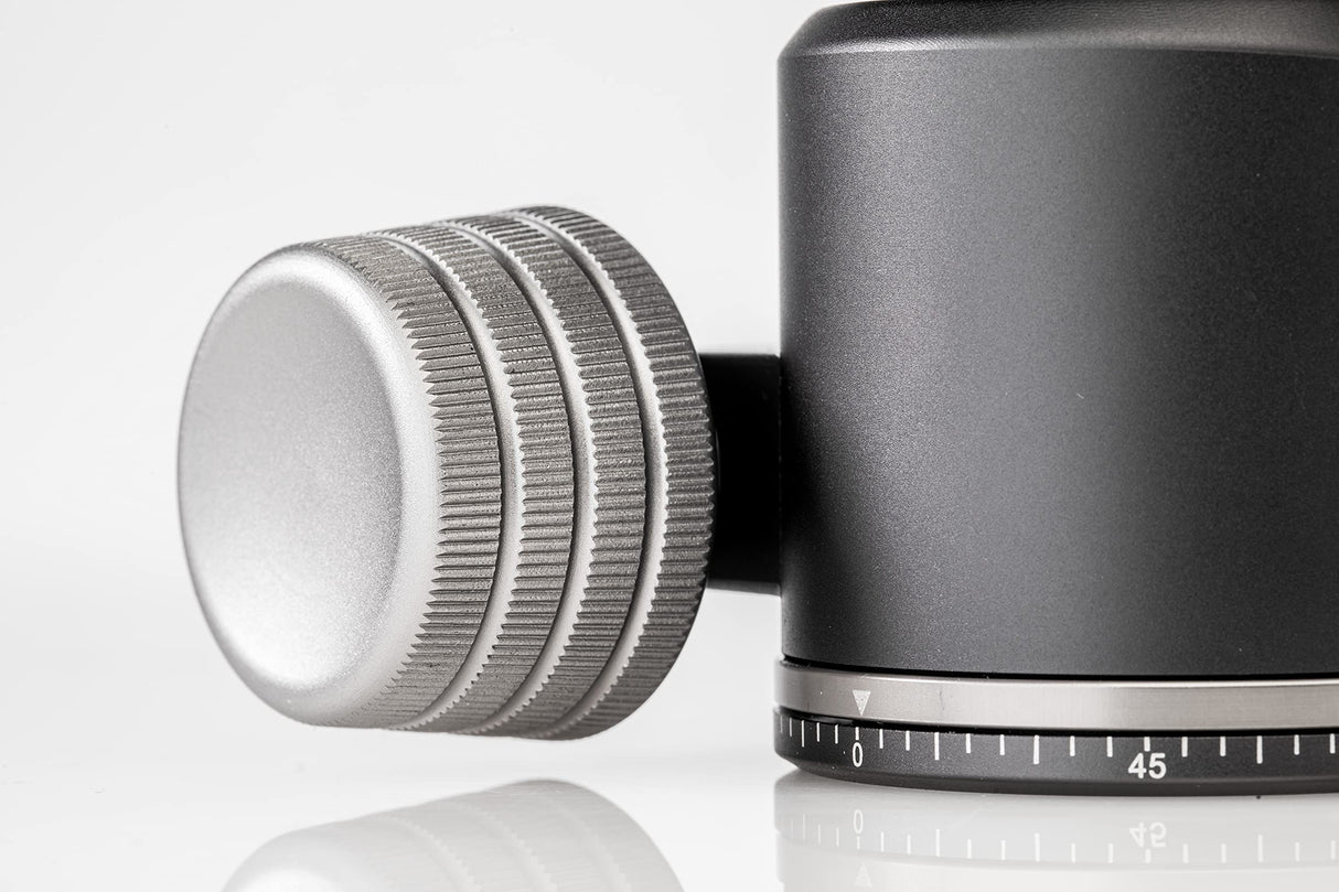 Benro GX35 - Cabezal de Bola de Perfil bajo con Placa PU56, Capacidad de 35 kg, Doble Panorama, Aluminio, Arca-Swiss, Ultraligero, Mecanismo de Bloqueo Seguro