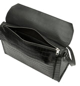 Liebeskind Berlin Lora Shoulderbag, Crossbody Mujeres, Black Croco M