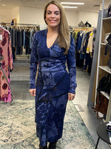 Desigual Vestido de Manga Larga para Mujer, Azul, S