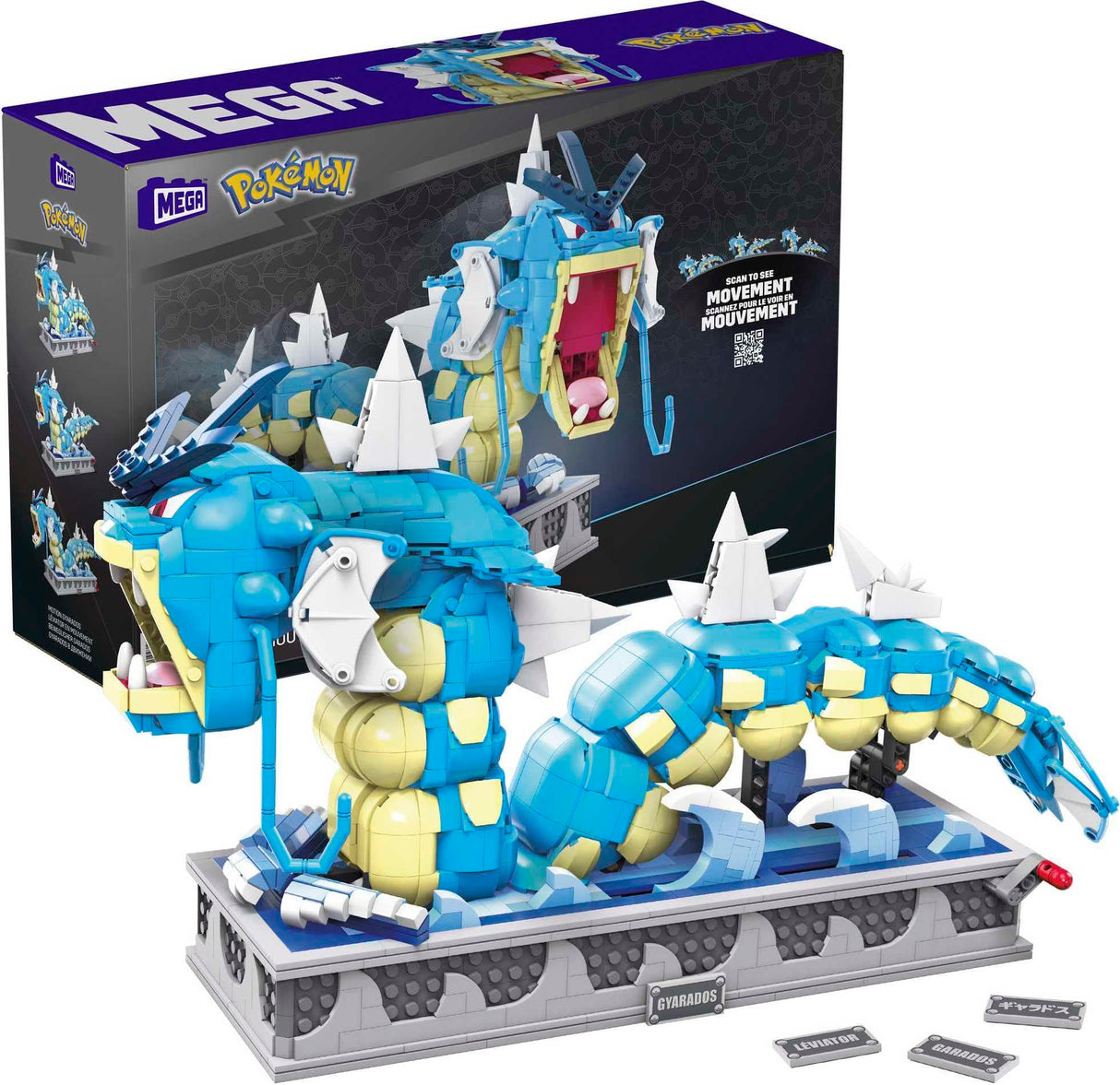 MEGA Construx Pokemon Coleccionistas Gyarados Figura cinemática de bloques de construcción, juguete +10 años (Mattel HGC24)