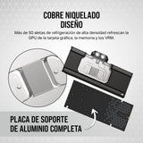 Corsair Hydro X Series XG7 RGB RX 7900 XTX Bloque de refrigeración líquida para GPU - para AMD Radeon™ RX 7900 XTX - Bloque de refrigeración líquida para GPU de Cobre - Negro