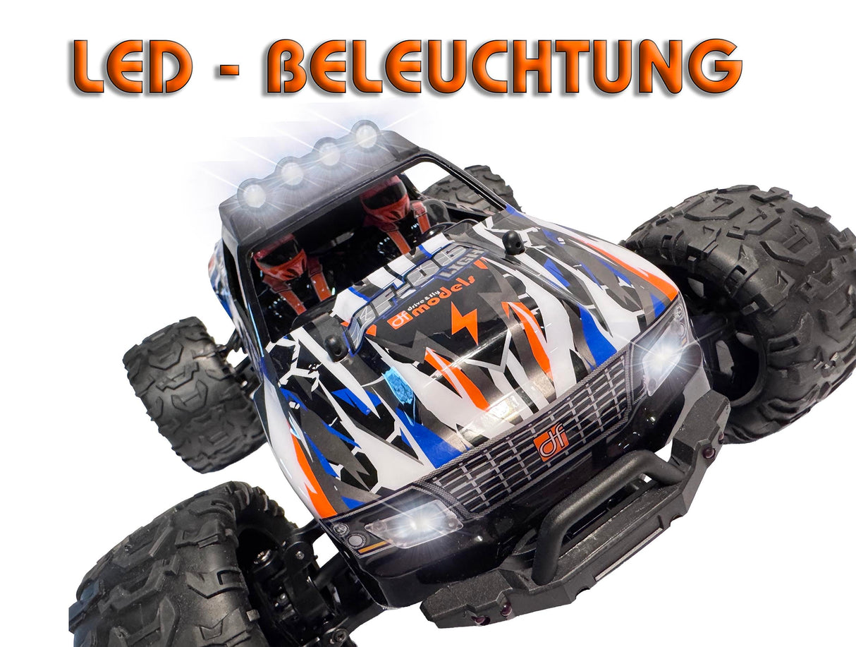 DF Models DF06 Light Truck RTR (Largo x Ancho x Alto 31 x 23,5 x 14 cm, Aprox. 1000 g, Escala 1:14, hasta 40 km/h rápido, a Partir de 14 años, Incluye batería y Cable de Carga USB, Coche teledirigido