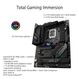 ASUS ROG Strix B760-F Gaming WiFi Placa Base Intel B760 (LGA 1700 ATX, 16+1 DrMOS, DDR5 hasta 7800 MT/s, PCIe 5.0, Tres Ranuras M.2, WiFi 6E, USB 3.2 Gen 2x2 Type-C y Aura Sync RGB), Negro