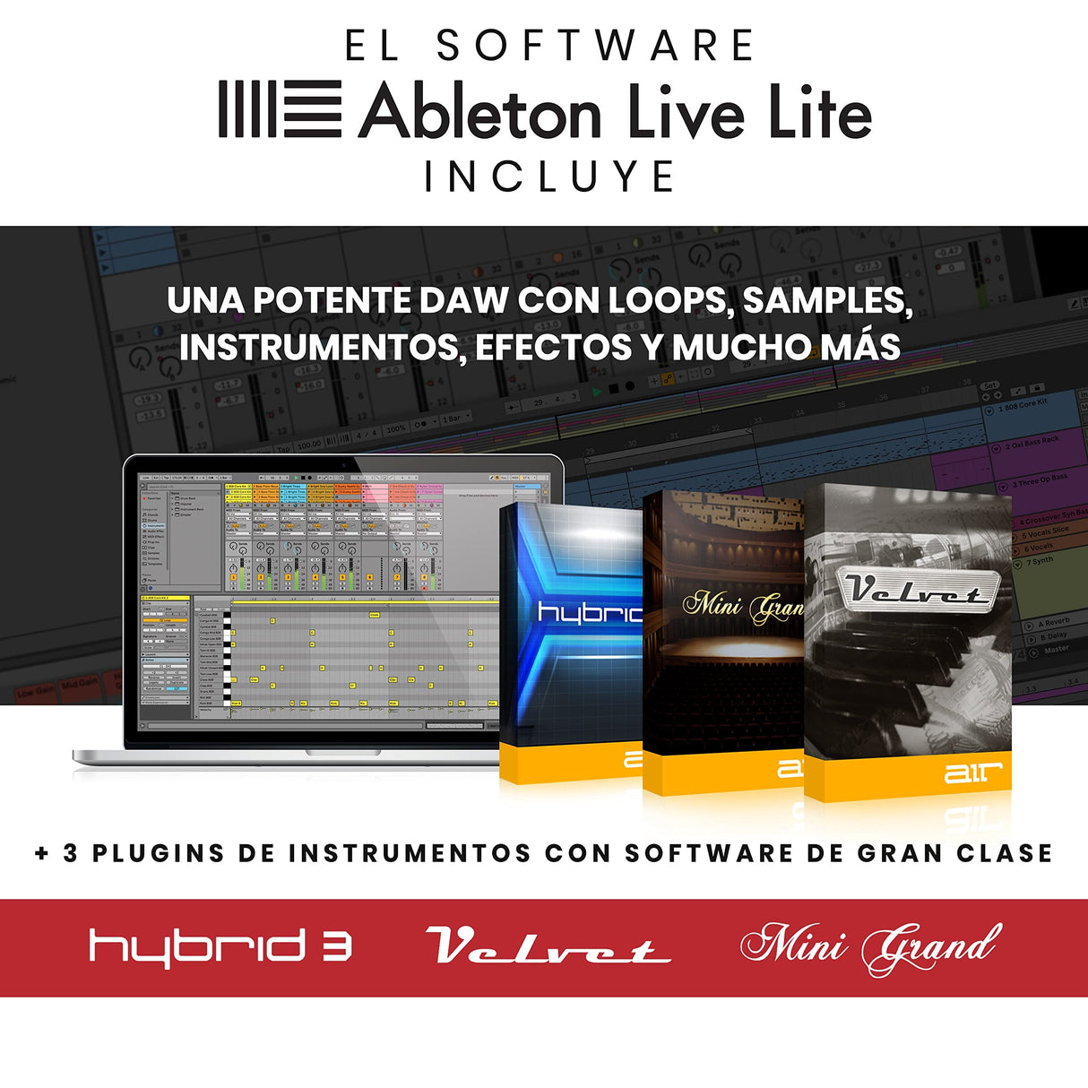 Akai Professional APC Mini MK2, Controlador MIDI USB para Lanzar Clips con Ableton Live, 64 Pads, Modalidad Nota y Batería, Mesa de Mezclas MIDI, Negro